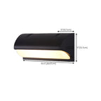 Modern Geometric Black Metal Flush Mount Outdoor Wall Sconce