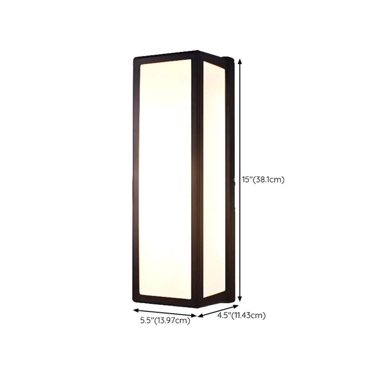 Modern Geometric Black Metal Flush Mount Outdoor Wall Sconce
