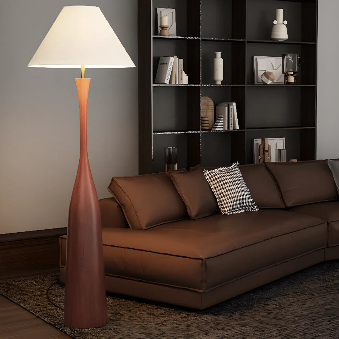 65 Modern Metal Bottle-Shaped Floor Lamp