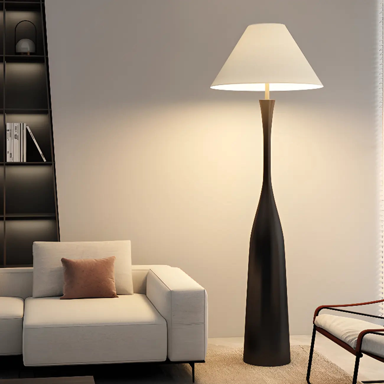 65 Modern Metal Bottle-Shaped Floor Lamp
