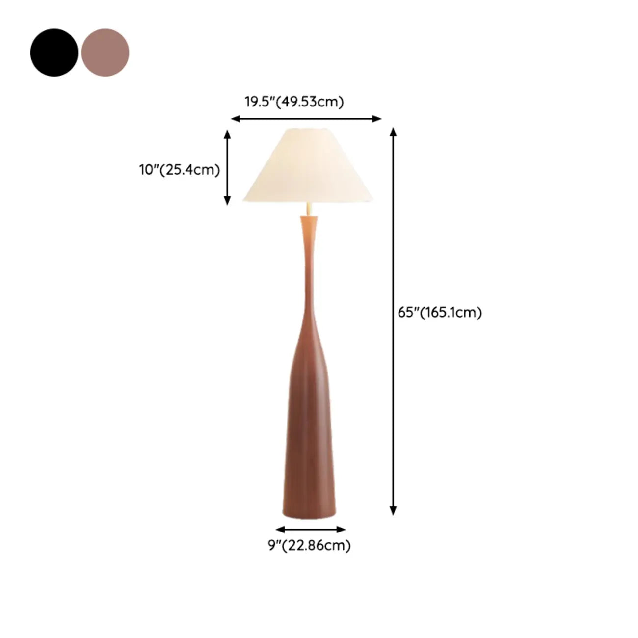 65 Modern Metal Bottle-Shaped Floor Lamp