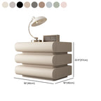 Minimalist Leather Top Wood Frame 3-Drawer Nightstand