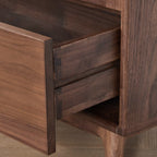 Freestanding Wood Brown Curio Cabinet with Glass Door