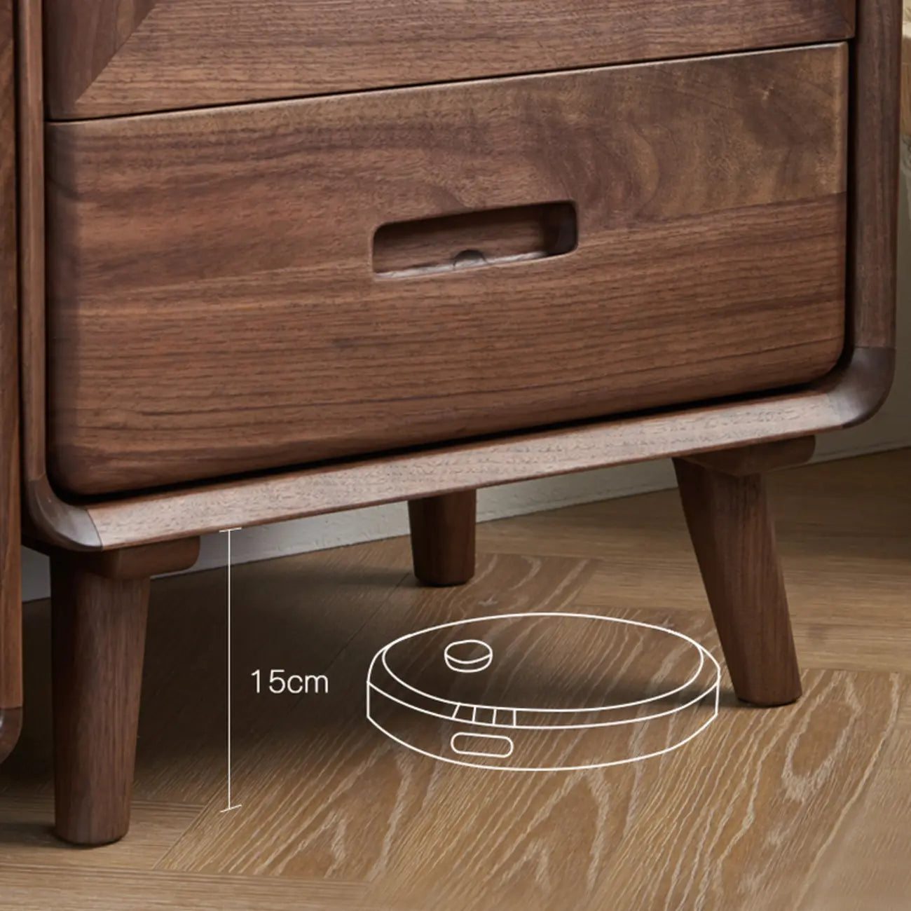 Freestanding Wood Brown Curio Cabinet with Glass Door