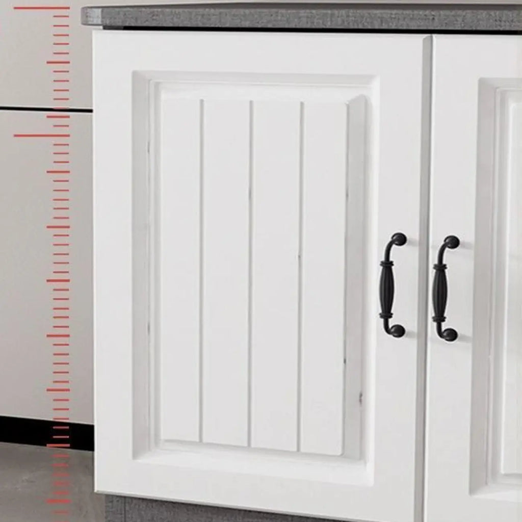 63 Living Room Gray Wood Open Storage TV Stand with Drawers