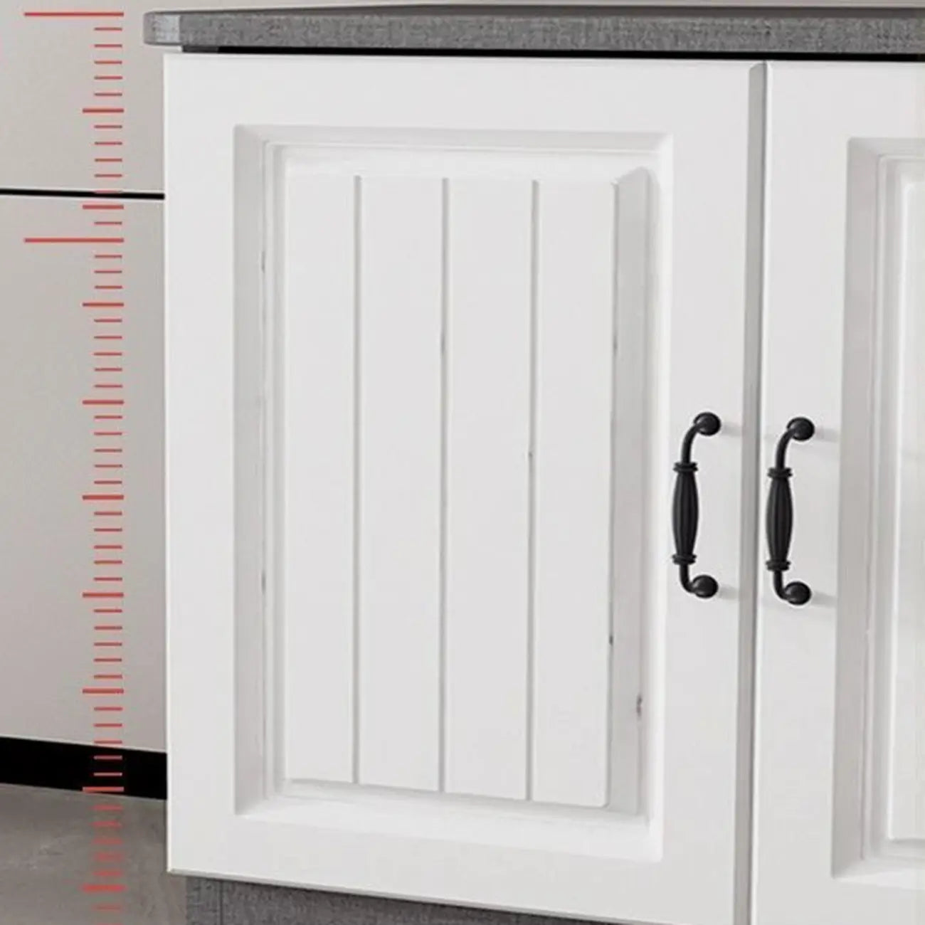 63 Living Room Gray Wood Open Storage TV Stand with Drawers