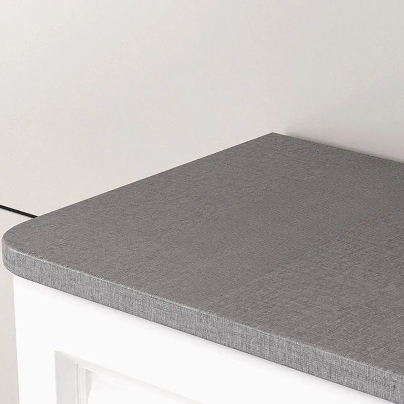 63 Living Room Gray Wood Open Storage TV Stand with Drawers