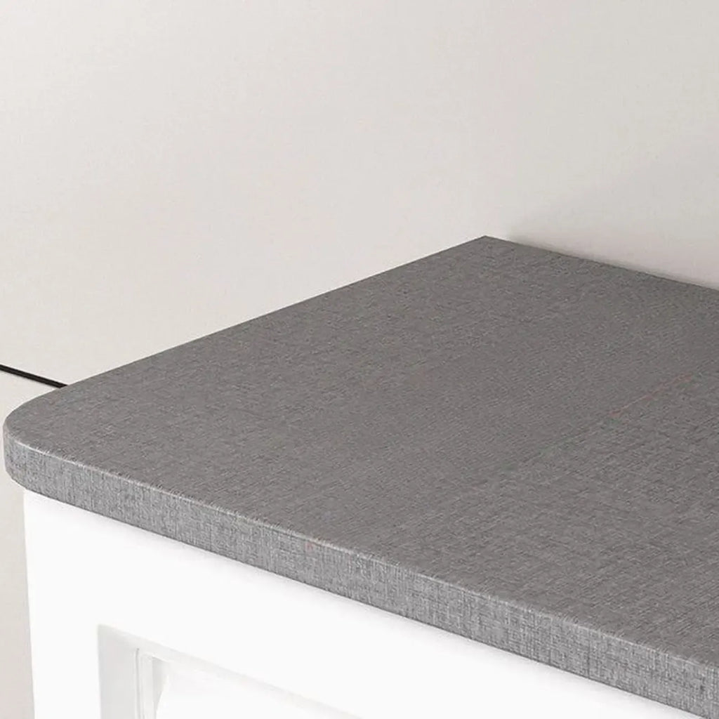 63 Living Room Gray Wood Open Storage TV Stand with Drawers