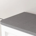 63 Living Room Gray Wood Open Storage TV Stand with Drawers