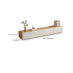 Wooden TV cabinet with storage and cable management