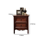 Traditional Cherry Bedside Table with 2 Drawers