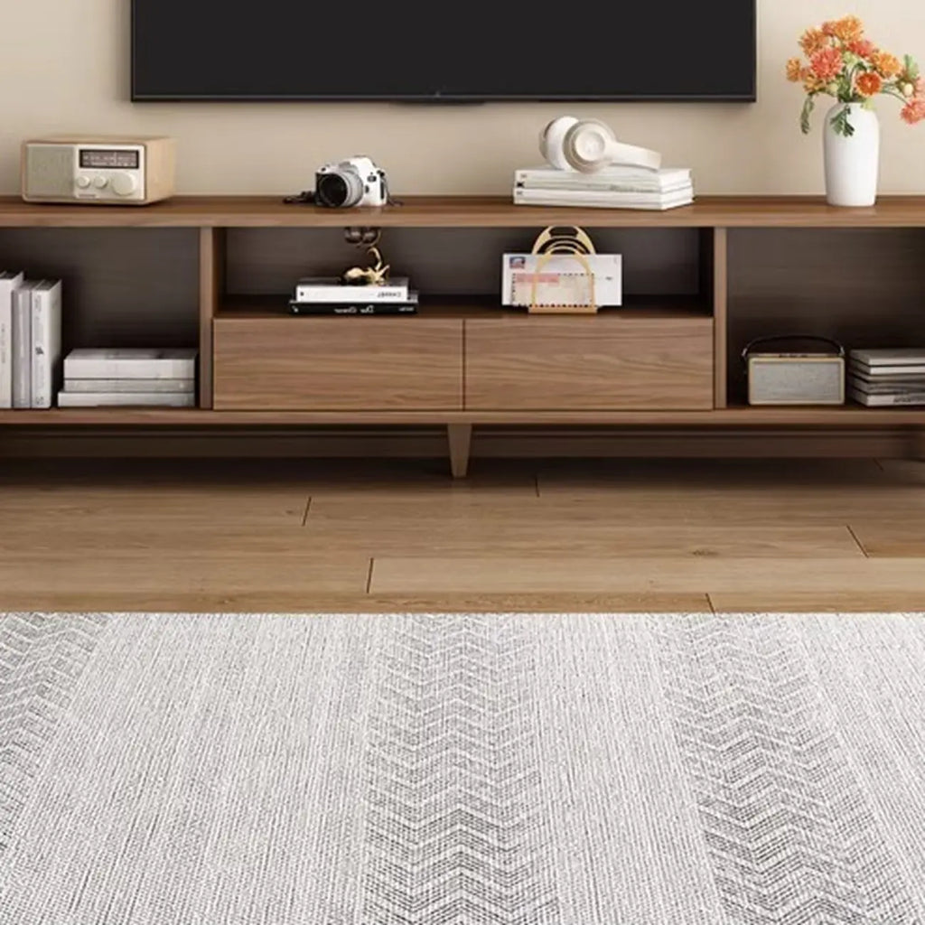 Mid-Century Modern Wood TV Stand with Storage