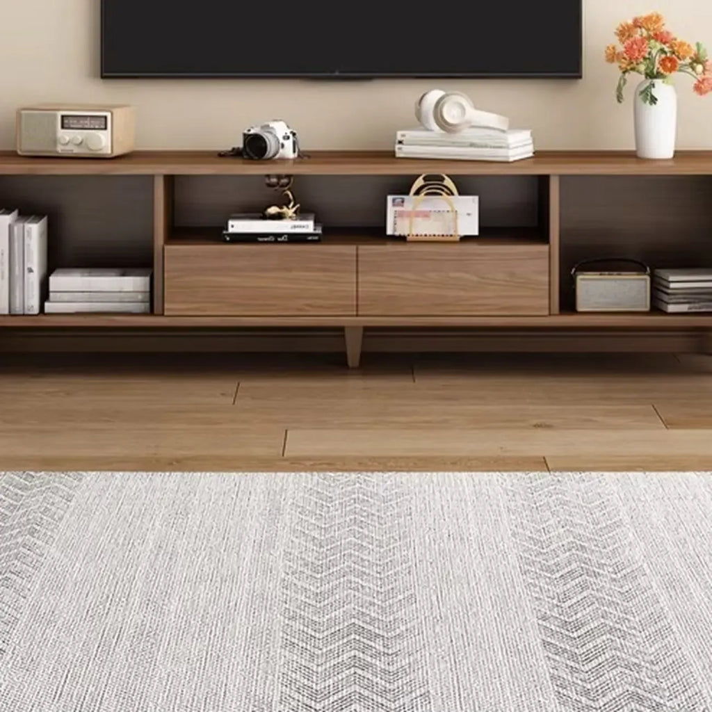 Mid-Century Modern Wood TV Stand with Storage