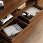 Mid-Century Modern Wood TV Stand with Storage