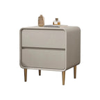 Modern White Bedside Table with Storage Drawers