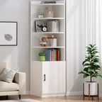 Modern White Wood Space-Saving Corner Storage Chest