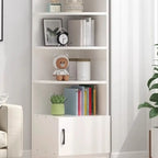 Modern White Wood Space-Saving Corner Storage Chest