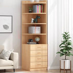 Modern White Wood Space-Saving Corner Storage Chest