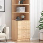 Modern White Wood Space-Saving Corner Storage Chest