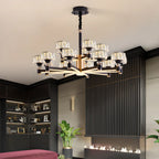 Glamorous Round Tier Crystal Chandelier Dimmable LED