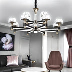 Glamorous Round Tier Crystal Chandelier Dimmable LED