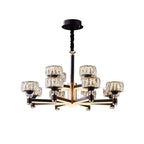 Glamorous Round Tier Crystal Chandelier Dimmable LED
