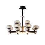 Glamorous Round Tier Crystal Chandelier Dimmable LED