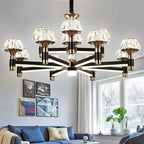 Glamorous Round Tier Crystal Chandelier Dimmable LED