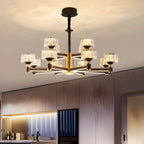 Glamorous Round Tier Crystal Chandelier Dimmable LED