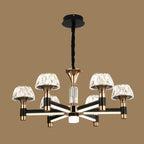 Glamorous Round Tier Crystal Chandelier Dimmable LED