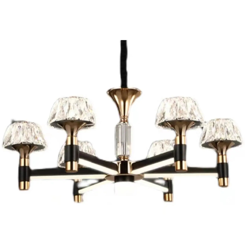 Glamorous Round Tier Crystal Chandelier Dimmable LED