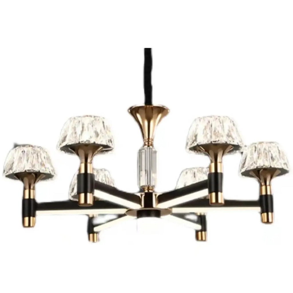 Glamorous Round Tier Crystal Chandelier Dimmable LED