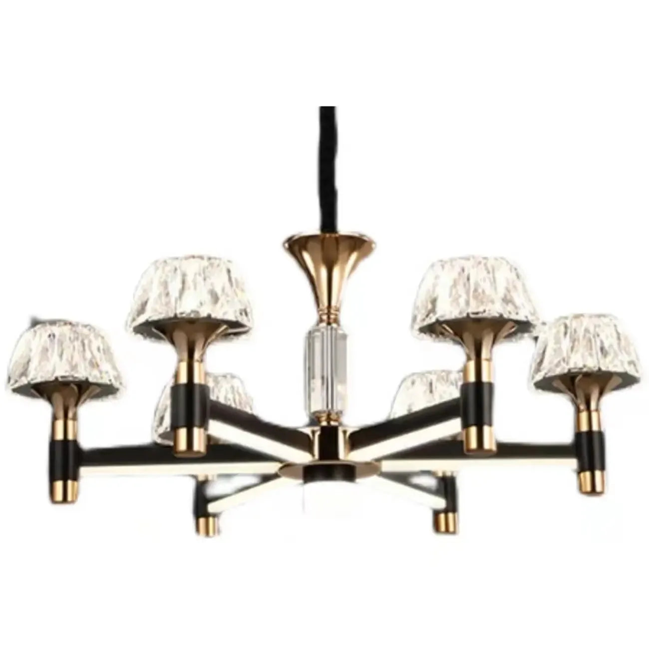 Glamorous Round Tier Crystal Chandelier Dimmable LED