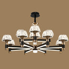 Glamorous Round Tier Crystal Chandelier Dimmable LED