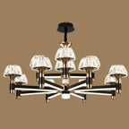 Glamorous Round Tier Crystal Chandelier Dimmable LED