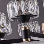 Glamorous Round Tier Crystal Chandelier Dimmable LED