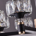 Glamorous Round Tier Crystal Chandelier Dimmable LED