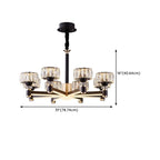 Glamorous Round Tier Crystal Chandelier Dimmable LED