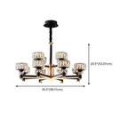 Glamorous Round Tier Crystal Chandelier Dimmable LED