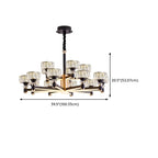 Glamorous Round Tier Crystal Chandelier Dimmable LED