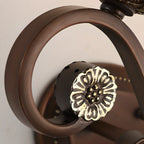 Vintage Glass Shade Brown Up Wall Sconce