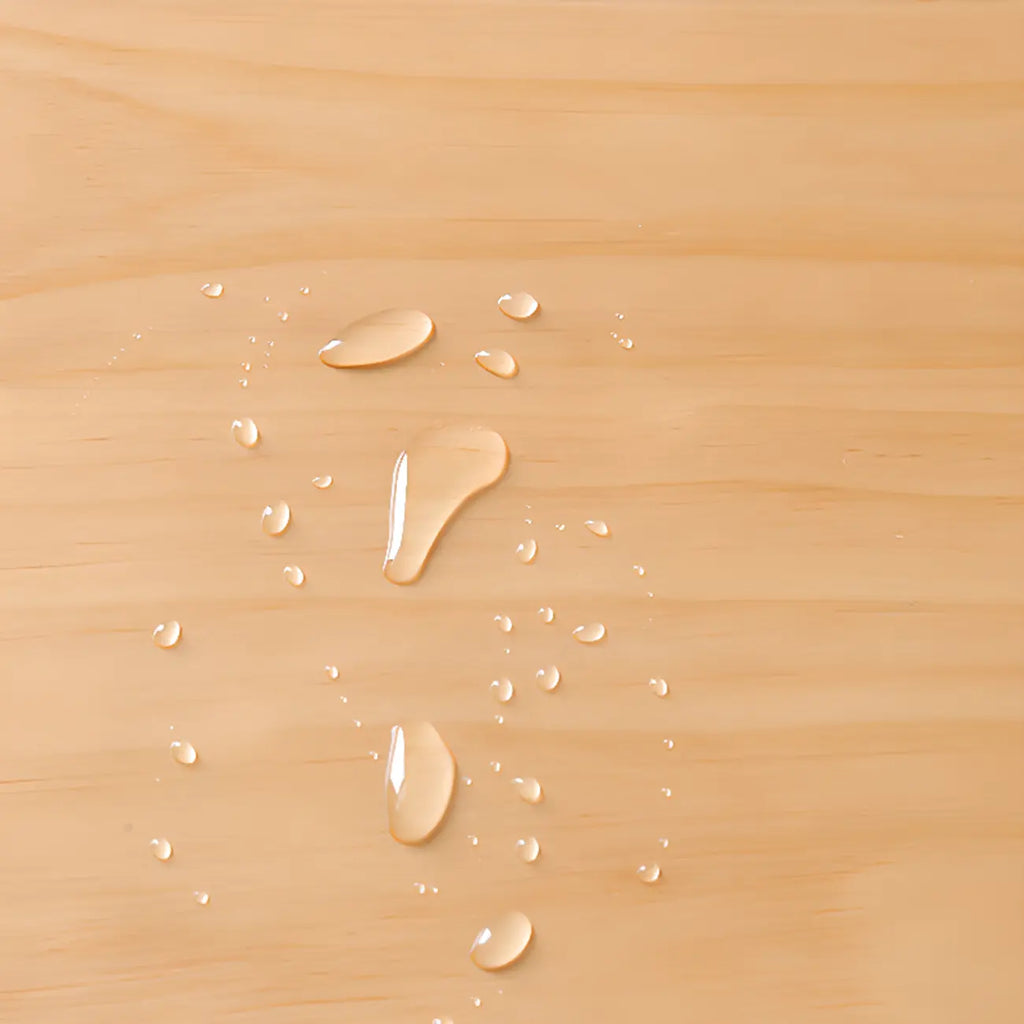 Natural Wood Square Block Base Chairside Table