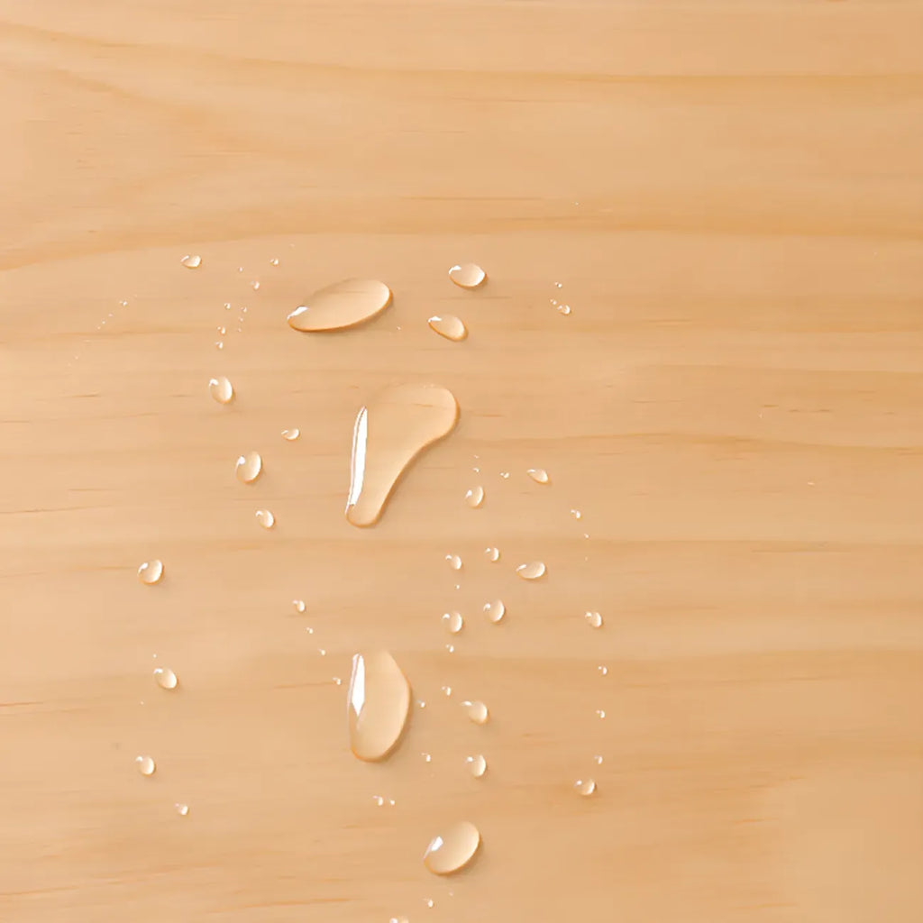 Natural Wood Square Block Base Chairside Table