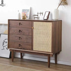 Living Room Modern Natural Wood Rectangle Storage Cabinet