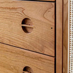 Living Room Modern Natural Wood Rectangle Storage Cabinet