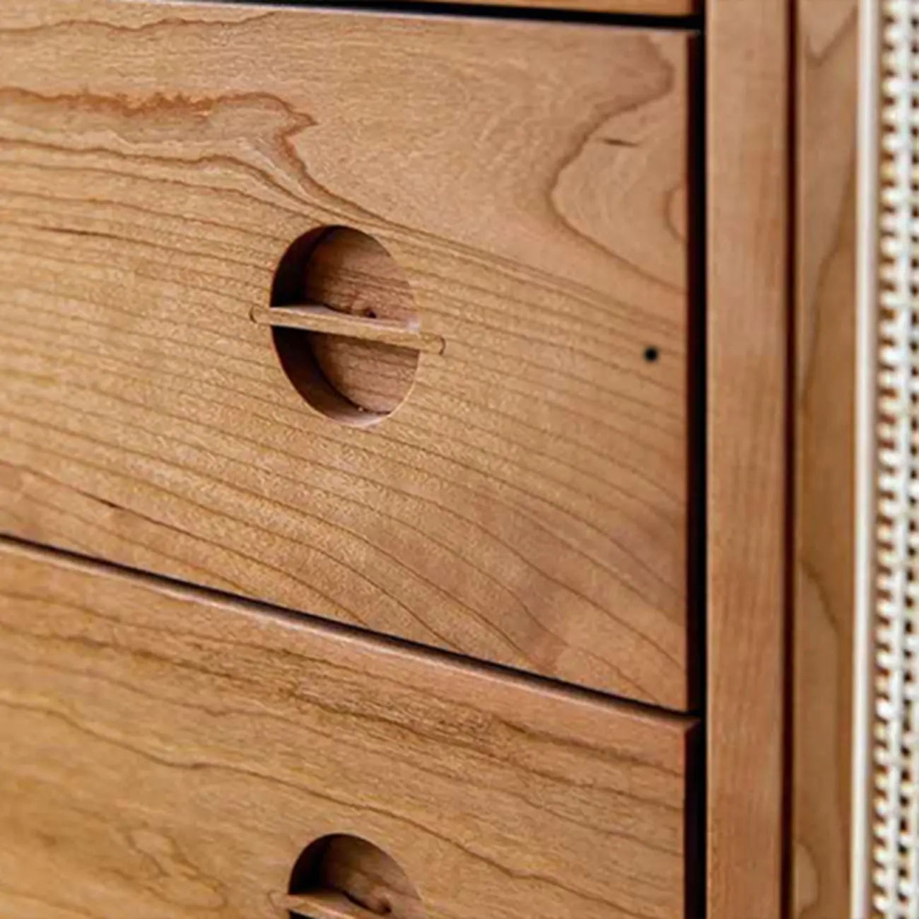 Living Room Modern Natural Wood Rectangle Storage Cabinet