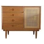 Living Room Modern Natural Wood Rectangle Storage Cabinet