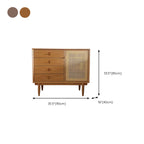 Living Room Modern Natural Wood Rectangle Storage Cabinet