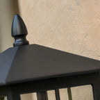 Modern Retro Black Glass LED Outdoor Wall Sconce in Geometric