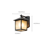 Modern Retro Black Glass LED Outdoor Wall Sconce in Geometric